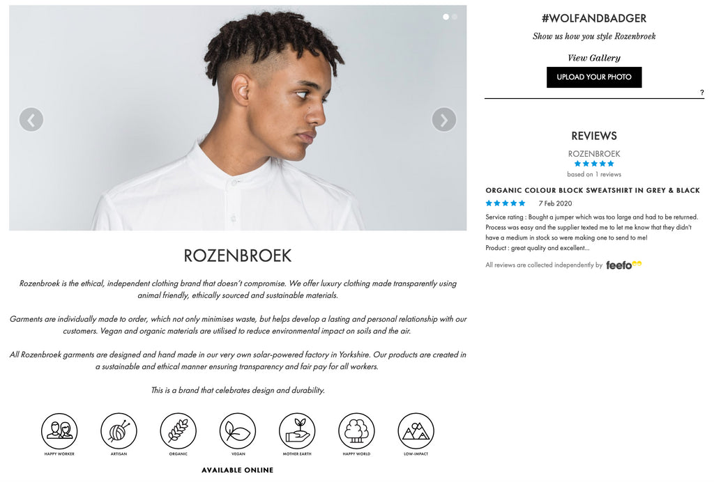 AVAILABLE ON WOLF & BADGER